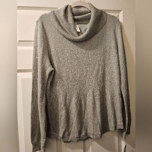 NY Collection Petite Metallic Cowl Neck Sweater PL NWT